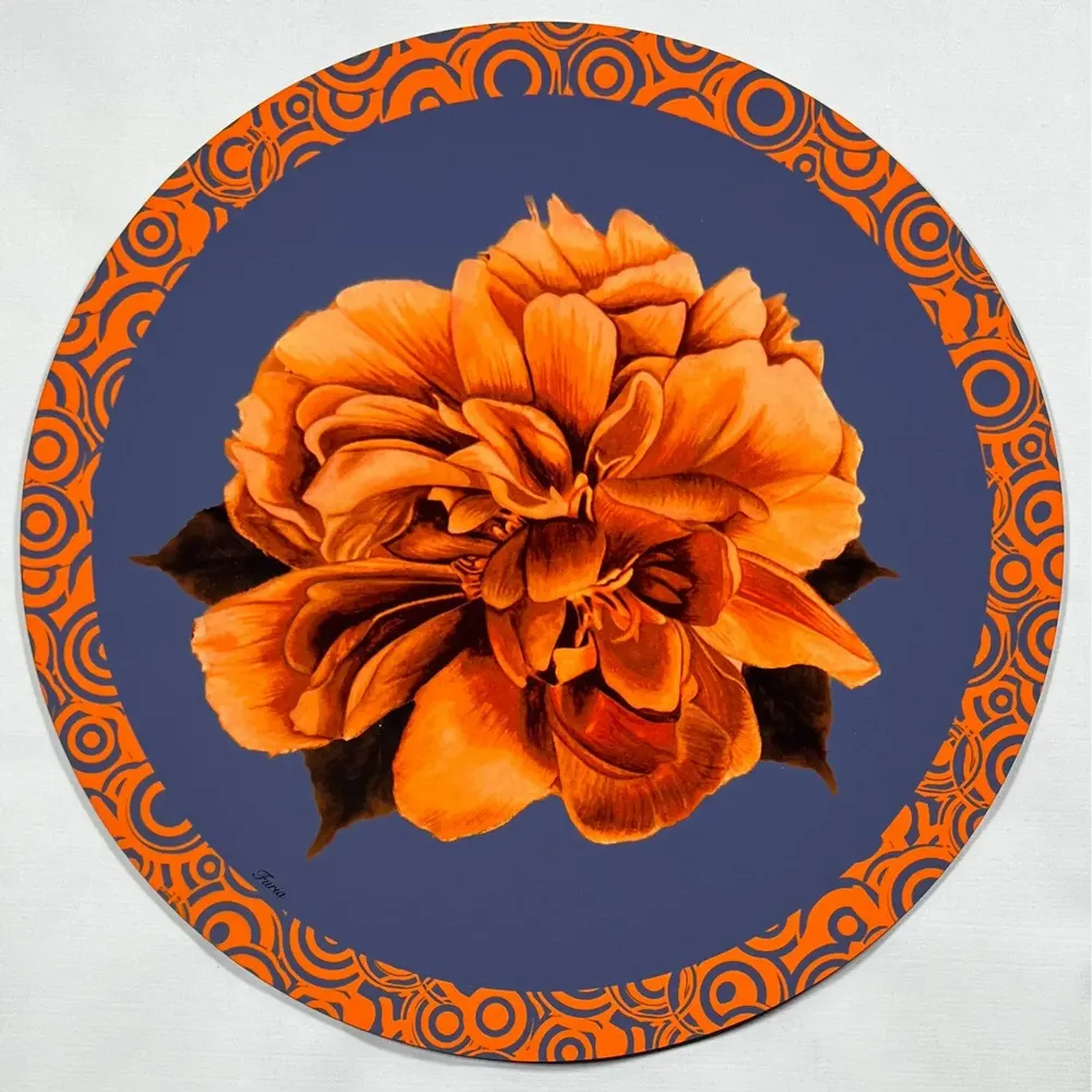 Placemats - placemats - Peonie Sottobicchiere - #06 - MARYNE GUYOT CRÉATIONS