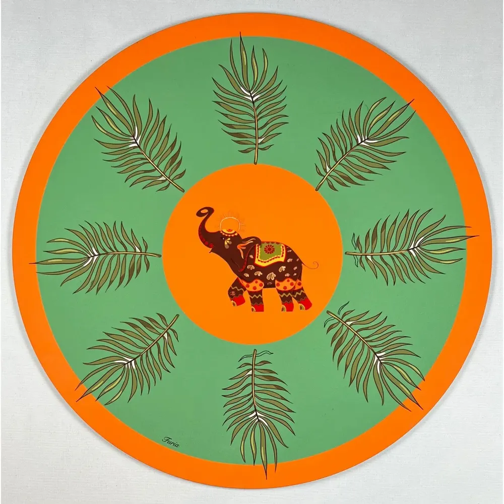 Placemats - placemats - Elephant Primo sottobicchiere - #01 - MARYNE GUYOT CRÉATIONS