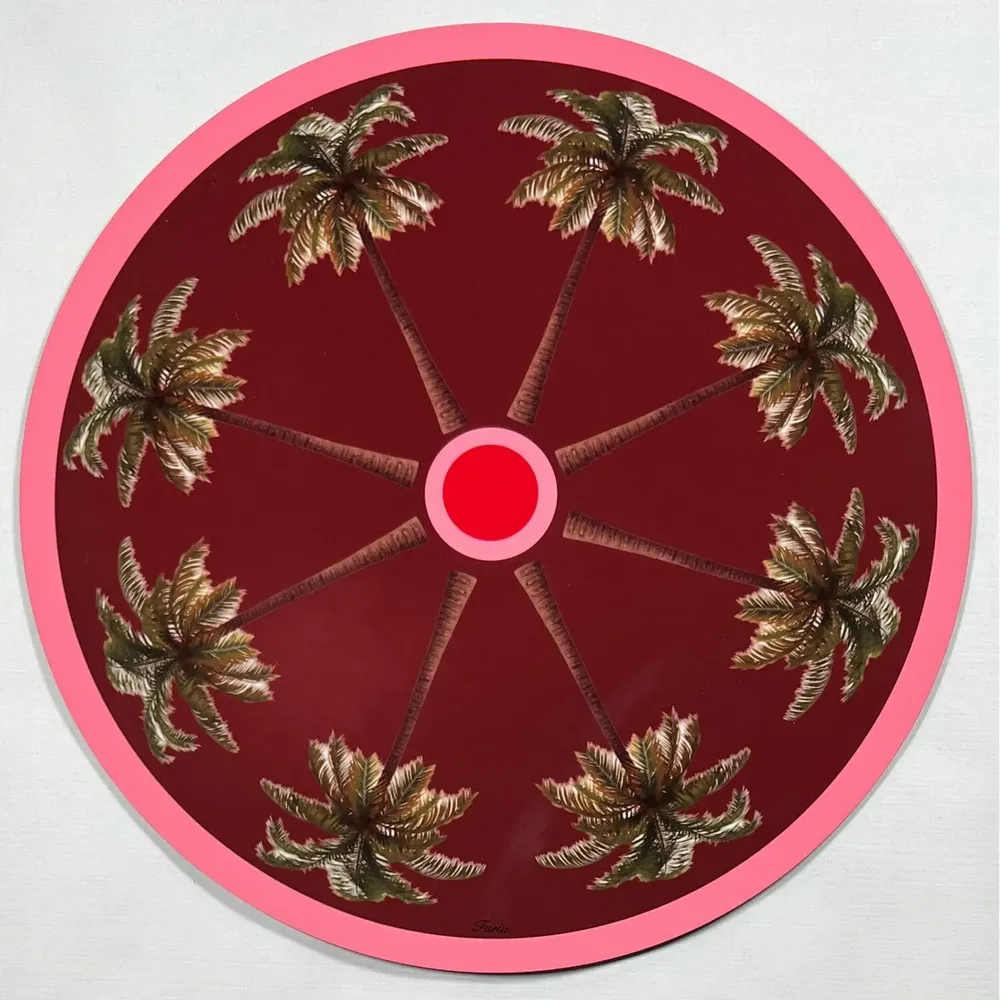 Table mat - Coasters - Palma Sottobicchiere Rotondo - #02 - MARYNE GUYOT CRÉATIONS