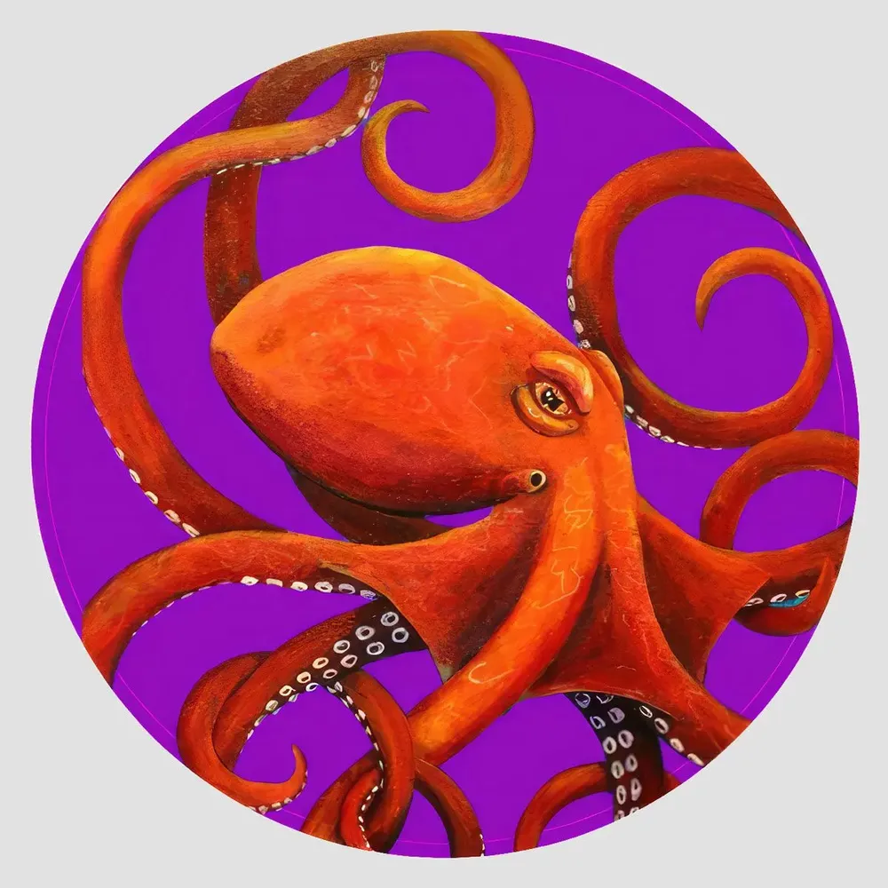 Dessous de plat - Dessous de bouteille - Octopus Sottobottiglia Rotondo - #05 - MARYNE GUYOT CRÉATIONS