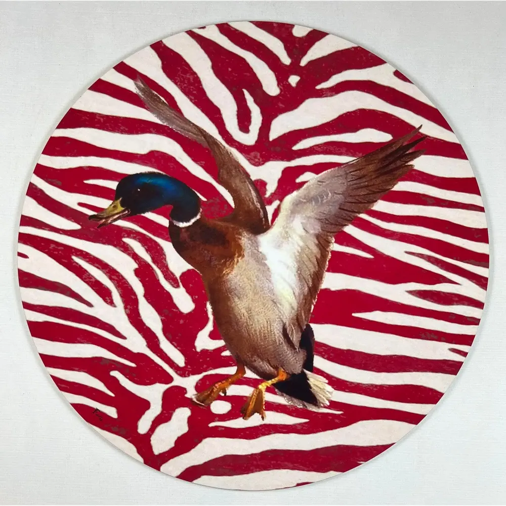 Table mat - Coasters - Anatra Sottobicchiere Rotondo - #05 - MARYNE GUYOT CRÉATIONS