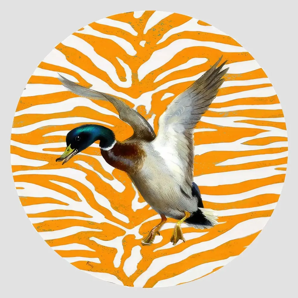 Table mat - Bottle coaster - Anatra Sottobottiglia Rotondo - #03 - MARYNE GUYOT CRÉATIONS