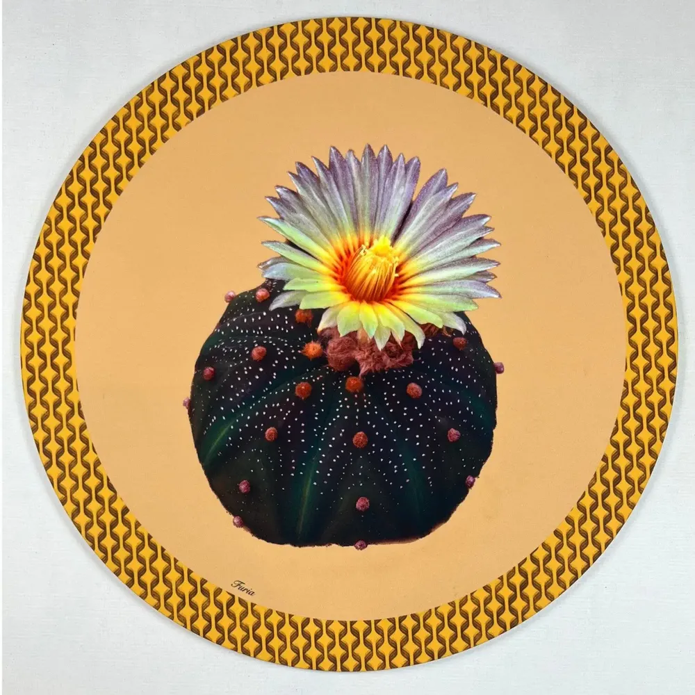 Placemats - placemats - Cactus Sottopiatto Rotondo - #01 - MARYNE GUYOT CRÉATIONS