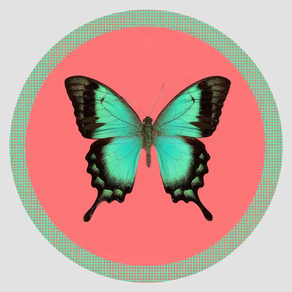 Dessous de plat - Dessous de verre - Farfalla 2.0 Sottobicchiere Rotondo - #04 - MARYNE GUYOT CRÉATIONS