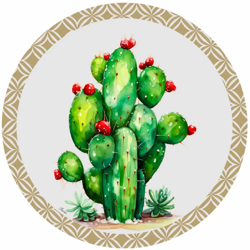 Sets de table - Sets de table - piante grasse sottopiatto rotondo - #06 - SILVA PARIS