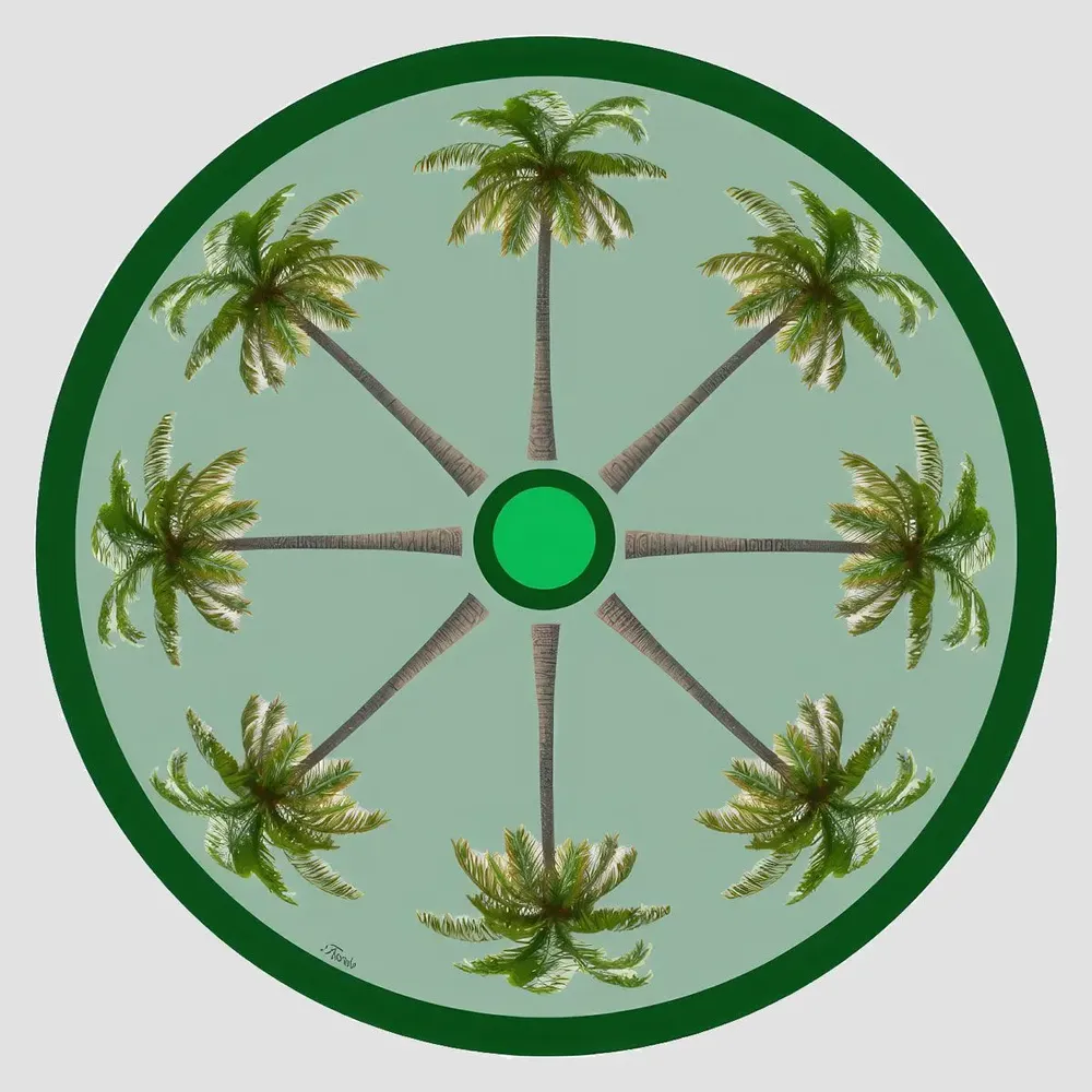 Table mat - Bottle coaster - Palma Sottobottiglia Rotondo - #06 - SILVA PARIS