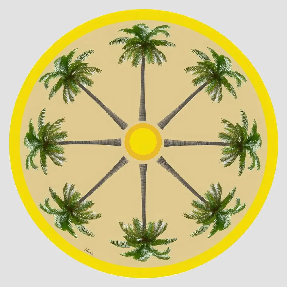 Table mat - Bottle coaster - Palma Sottobottiglia Rotondo - #03 - BRAINSTREAM GMBH