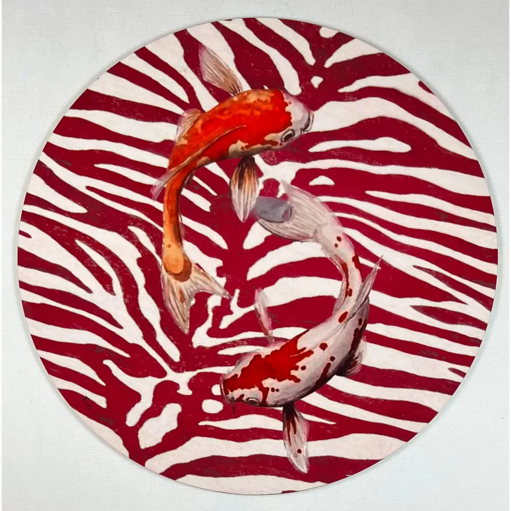 Table mat - Bottle coaster - Koi Sottobottiglia Rotondo - #05 - BRAINSTREAM GMBH