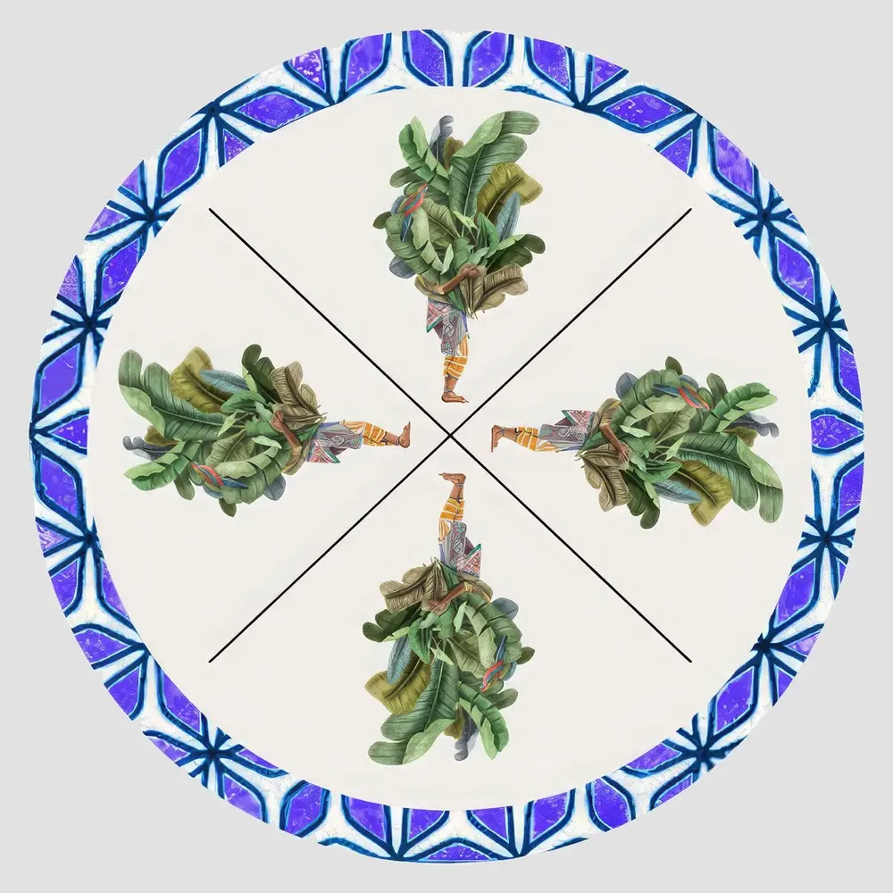 Sets de table - Sets de table - Leaf man Sottopiatto Rotondo - #02 - BRAINSTREAM GMBH