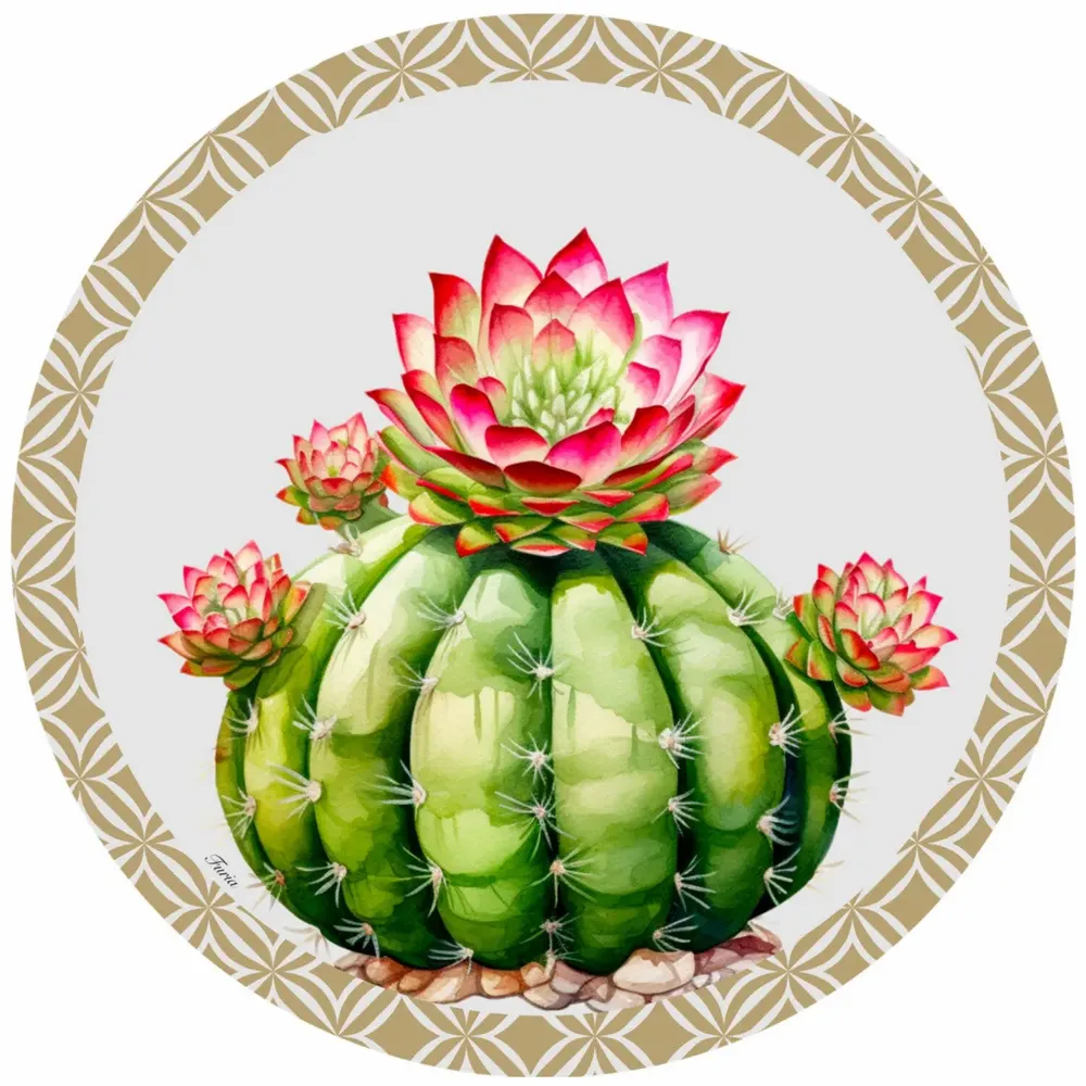 Sets de table - Sets de table - piante grasse sottopiatto rotondo - #01 - ILARIA.I