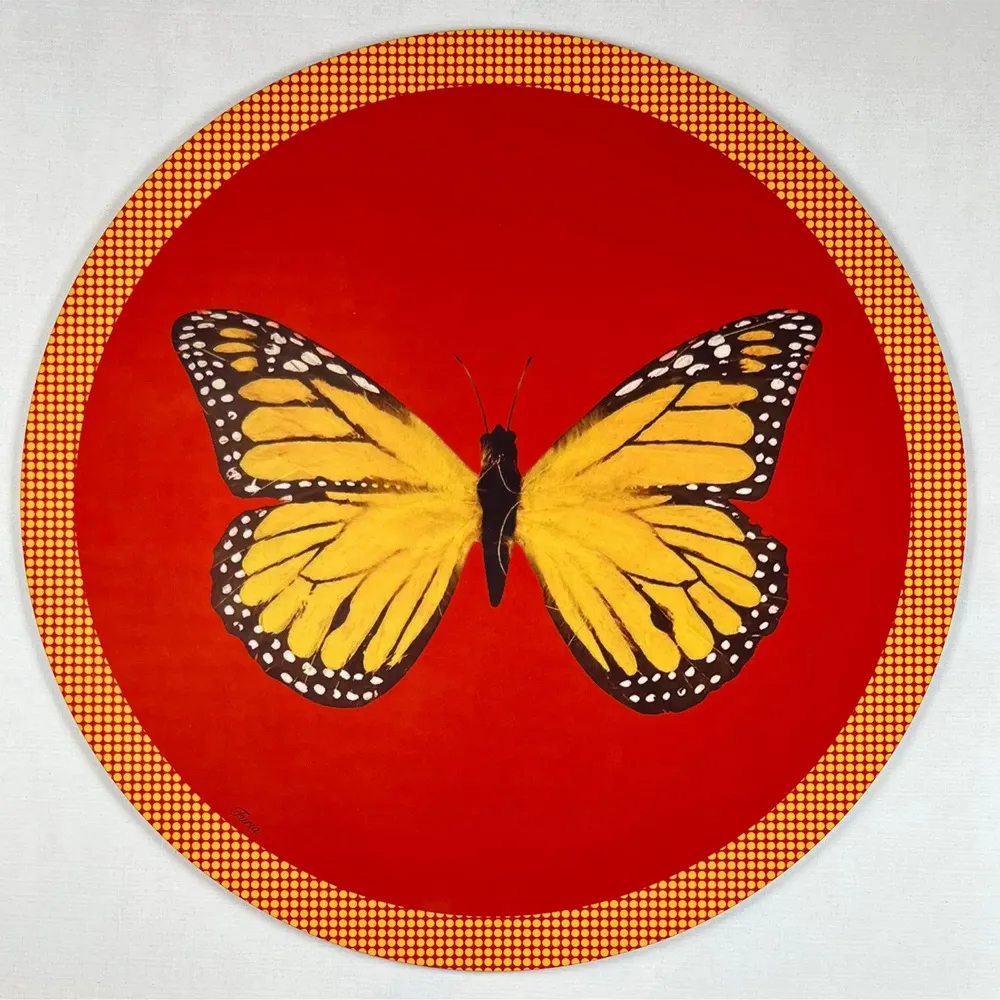 Table mat - Coasters - Farfalla 2.0 Sottobicchiere Rotondo - #06 - ILARIA.I