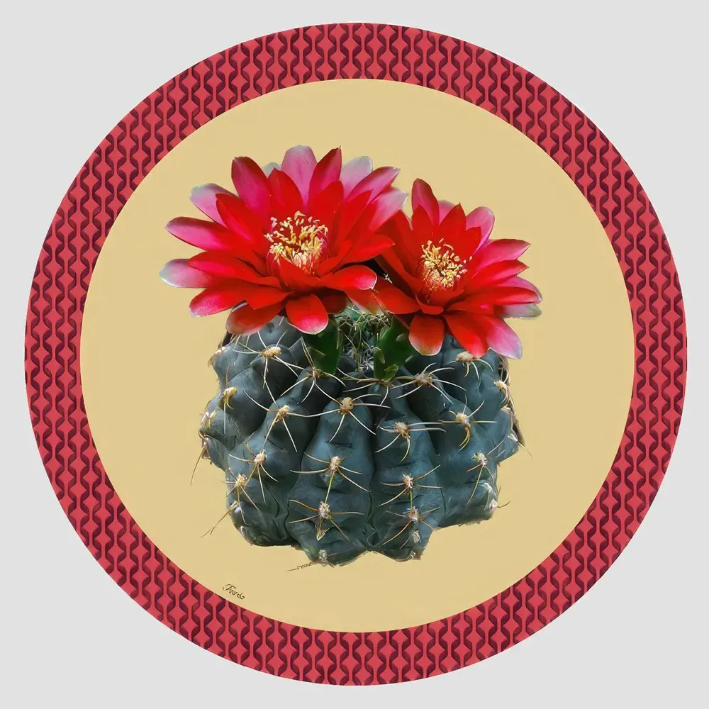 Table mat - Bottle coaster - Cactus Sottobottiglia Rotondo - #06 - ILARIA.I