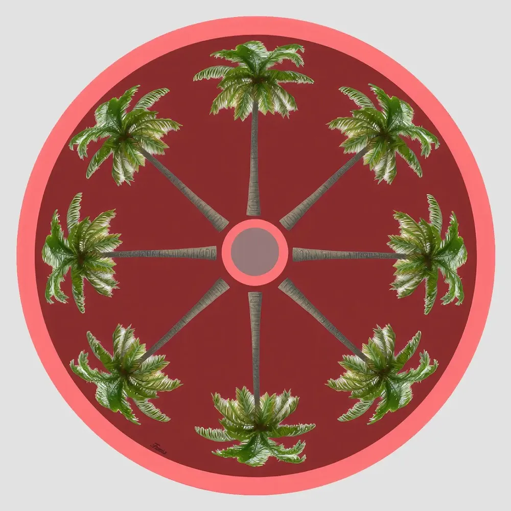 Table mat - Bottle coaster - Palma Sottobottiglia Rotondo - #05 - ILARIA.I