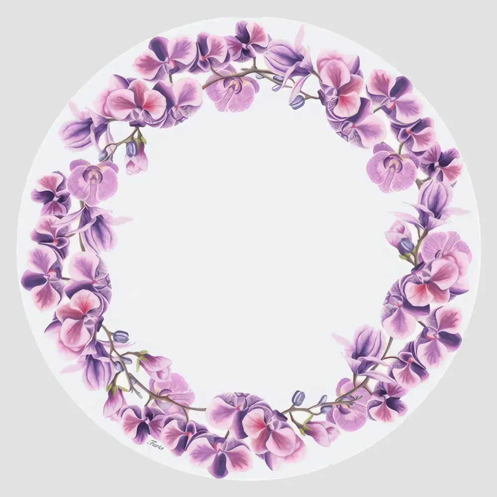 Table mat - Bottle coaster - Girofiori Sottobottiglia Rotondo - #03 - ILARIA.I