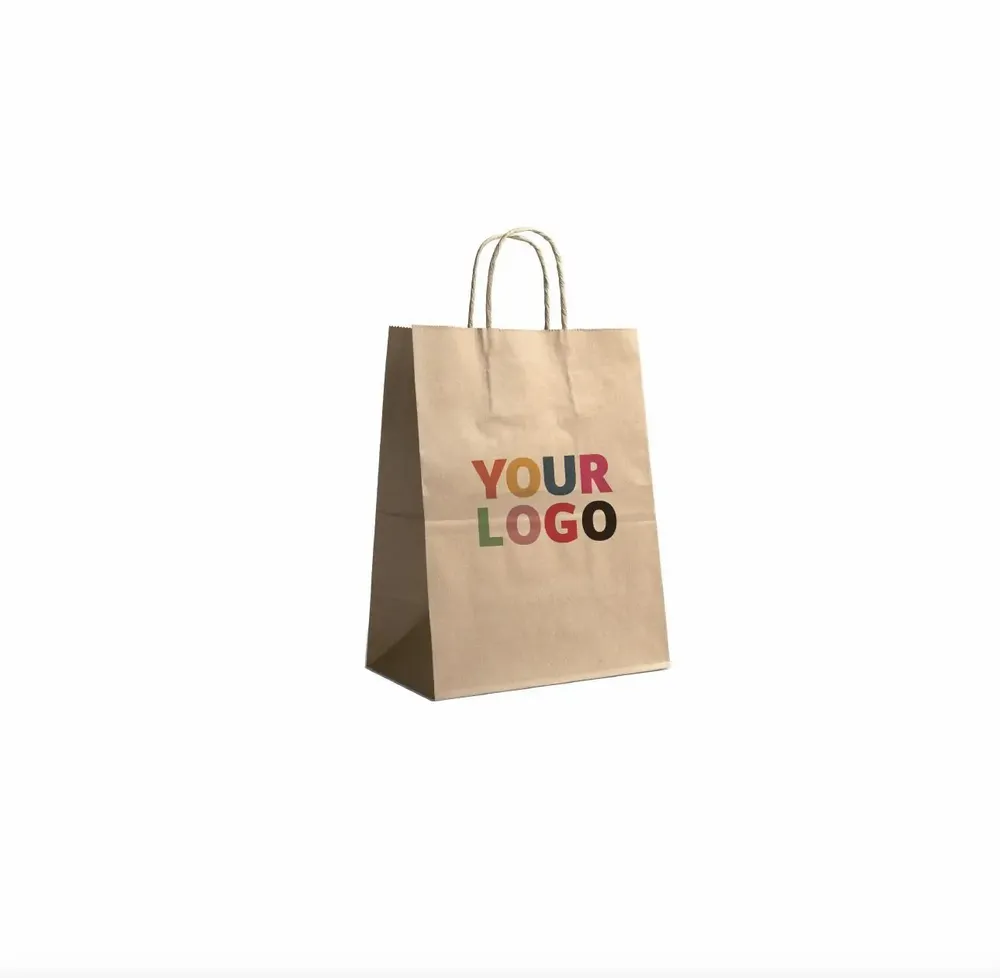 Bags and backpacks - Twisted handle bags - Kraft M (24x10x32cm) - Printing: Front color(s) - CHRONOPACK