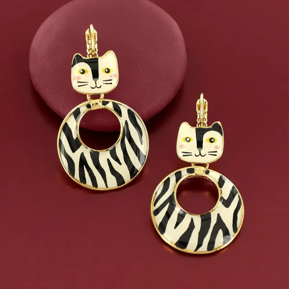 Bijoux - DORMEUSES ALFRED COULEUR DORE NOIR - ILARIA.I