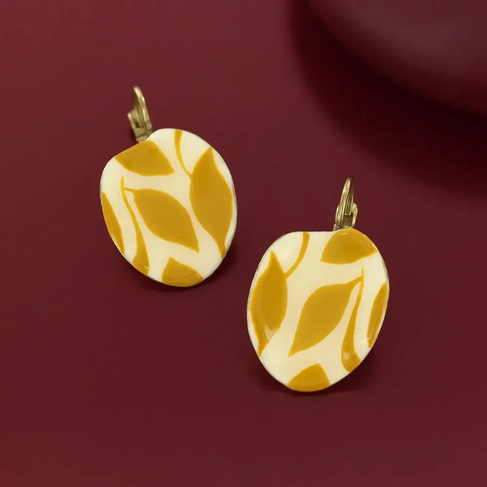 Bijoux - DORMEUSES KALY COULEUR BRONZE JAUNE - ILARIA.I