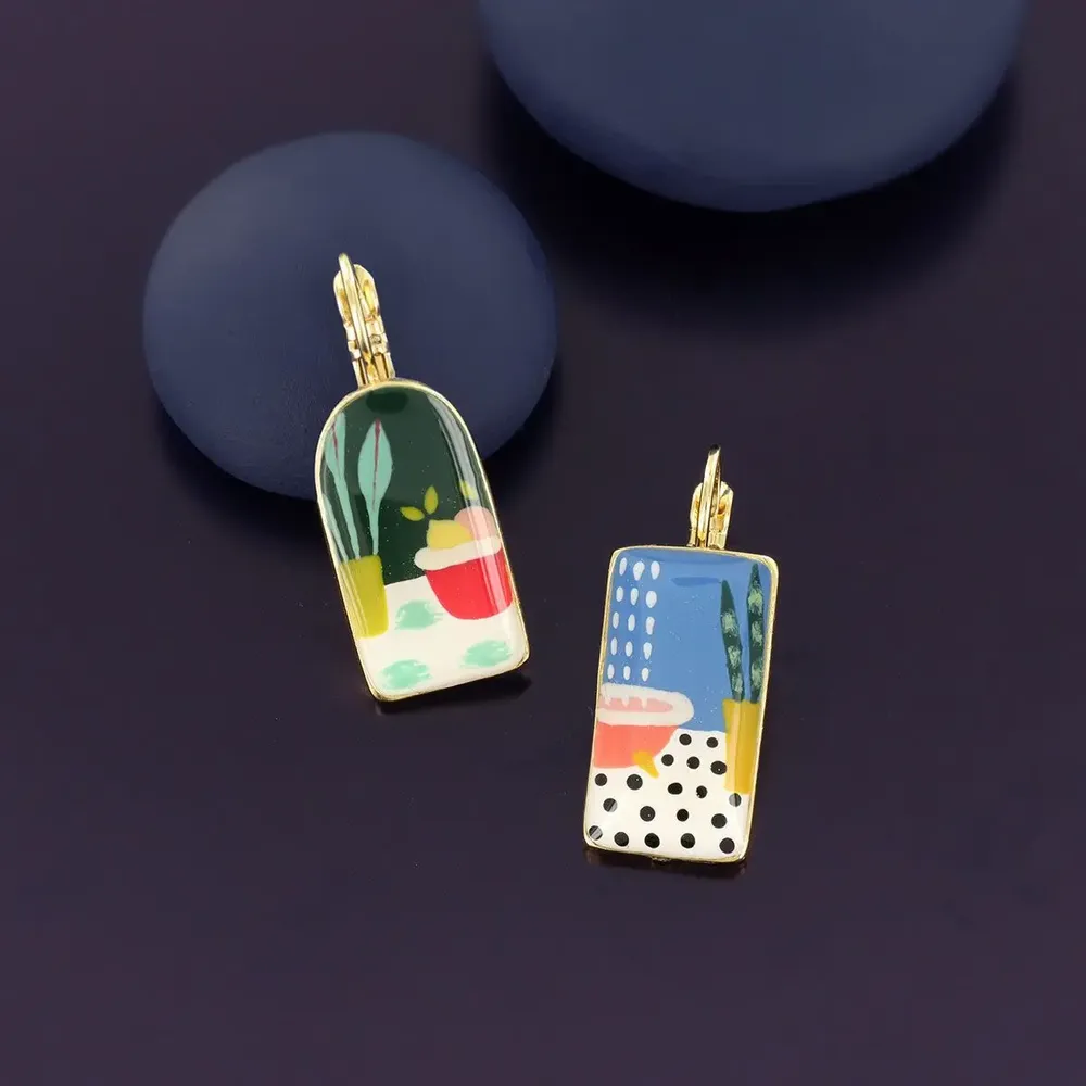 Bijoux - DORMEUSES CURIEUSE COULEUR DORE MULTI - ILARIA.I