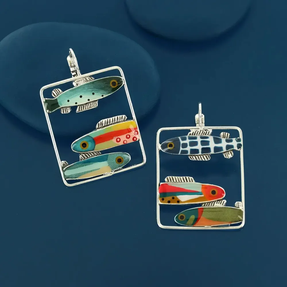 Jewelry - BLUE SILVER MULTI COLOR SLEEPERS - ILARIA.I