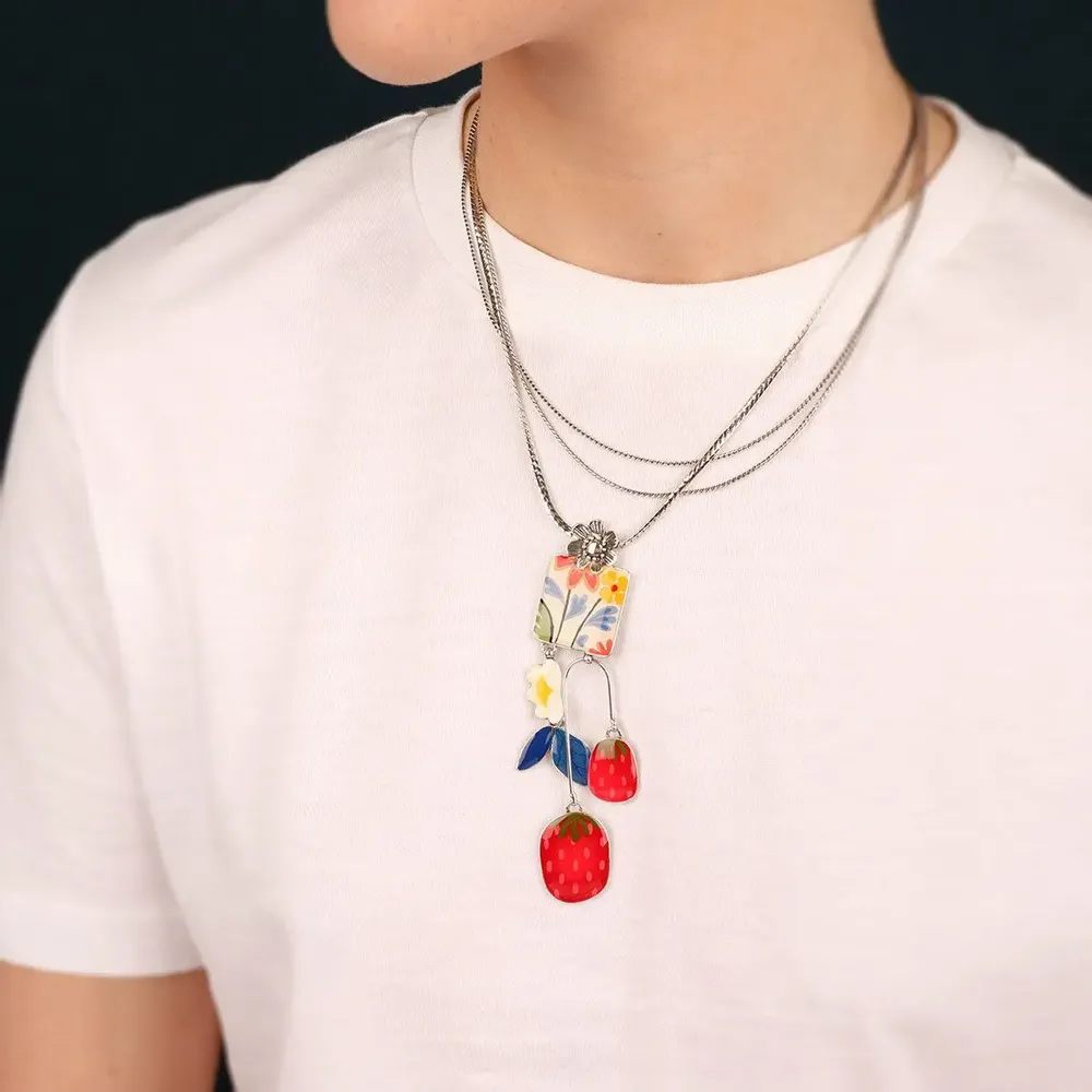 Jewelry - DELICE SILVER MULTI-COLOR NECKLACE - ILARIA.I