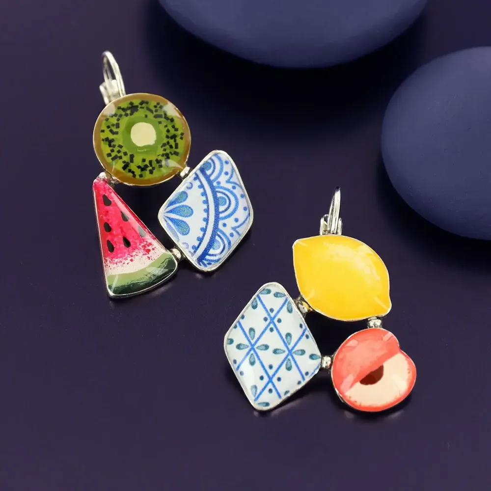 Jewelry - PRETTY SLEEPERS PRETTY SILVER MULTI COLOR - ILARIA.I