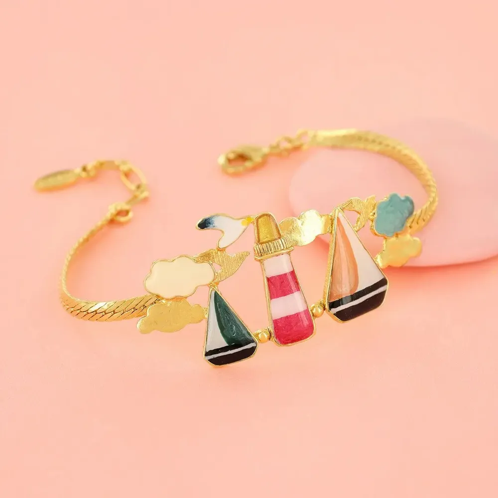 Bijoux - BRACELET HORIZON COULEUR DORE MULTI - ILARIA.I