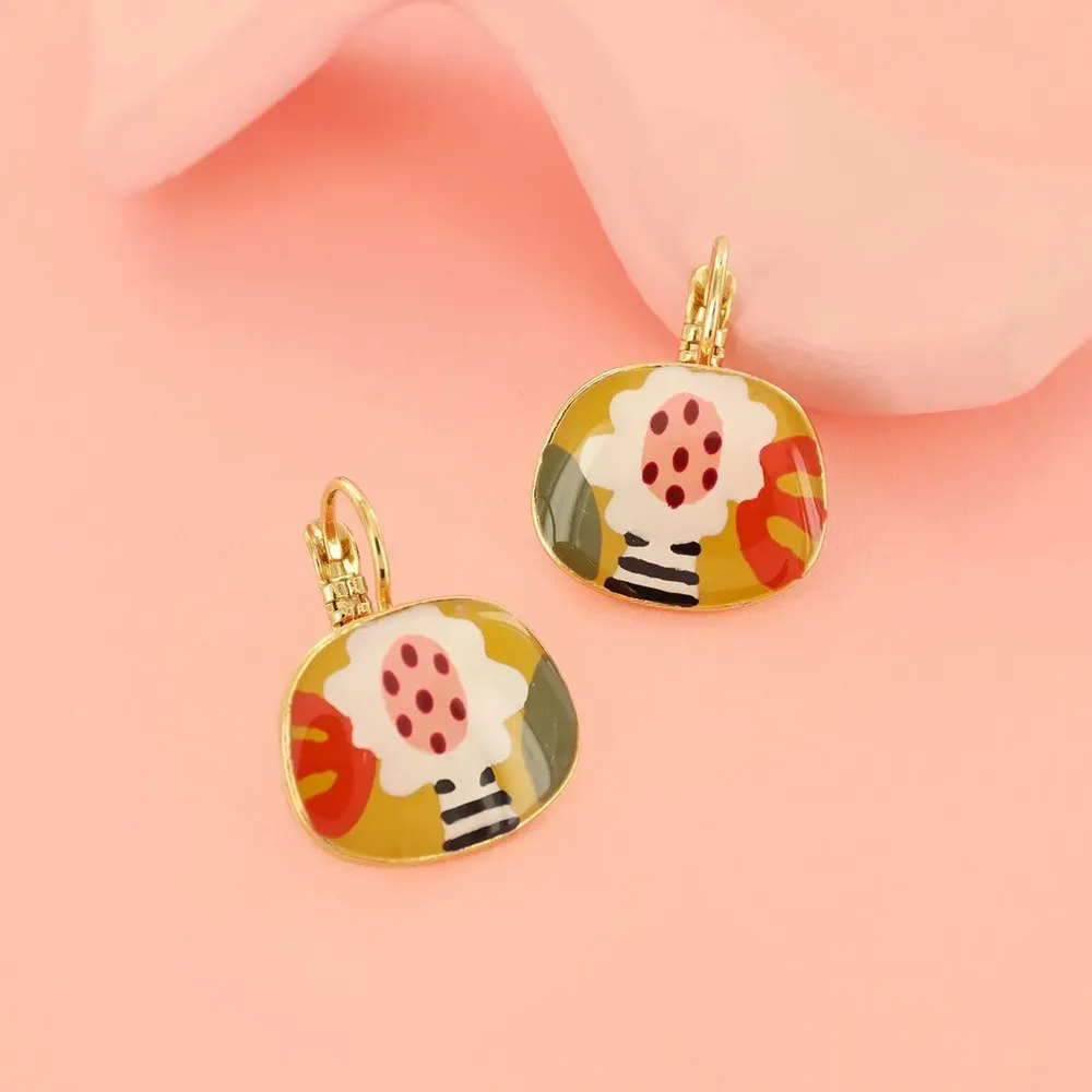 Jewelry - MULTI-COLOR GOLD FEATHER SLEEPERS - ILARIA.I