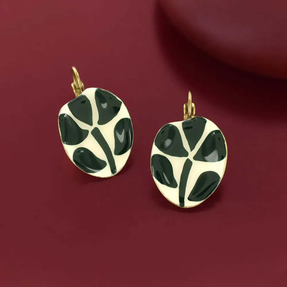 Bijoux - DORMEUSES KALY COULEUR BRONZE VERT - ILARIA.I