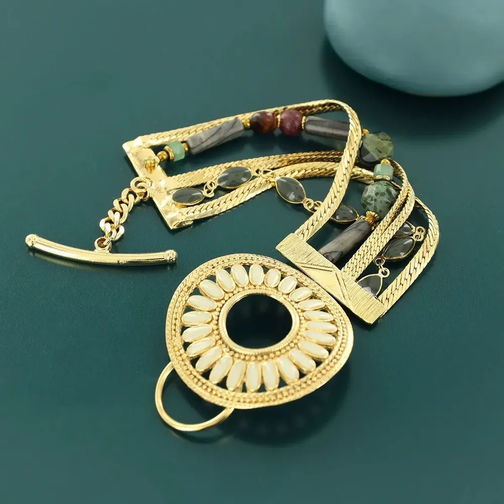 Jewelry - SOLEDAD BRACELET GOLD GREEN - ILARIA.I