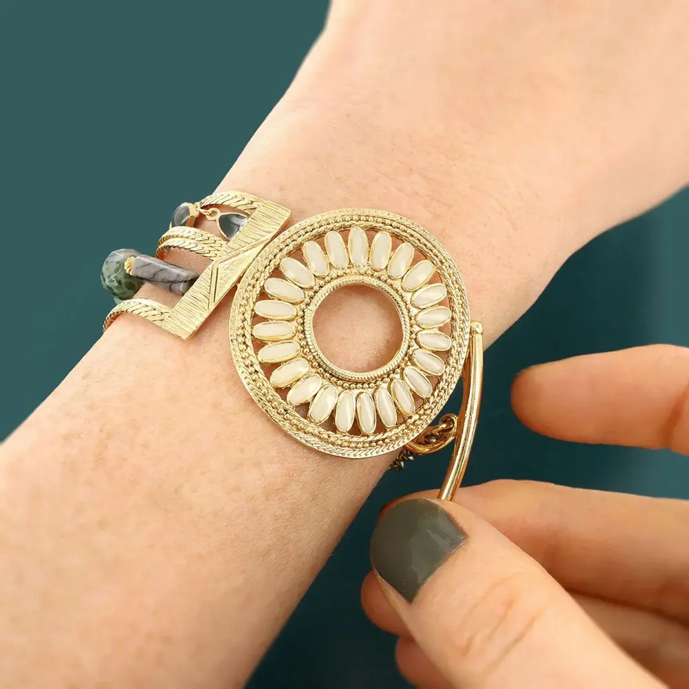 Jewelry - SOLEDAD BRACELET GOLD GREEN - ILARIA.I