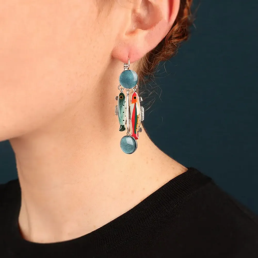 Jewelry - BLUE SILVER MULTI COLOR SLEEPERS - ILARIA.I