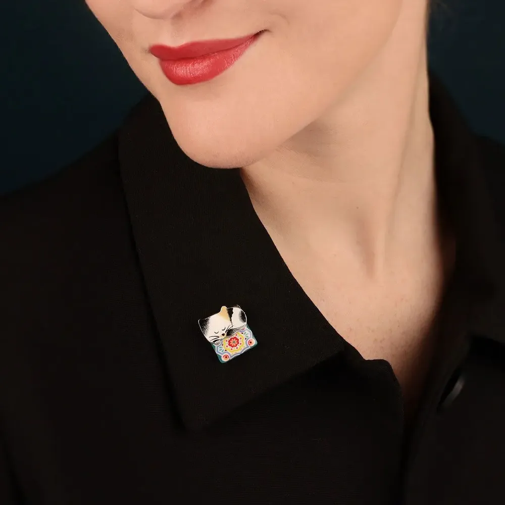 Bijoux - BROCHE CHANAPE COULEUR ARGENT MULTI - ILARIA.I