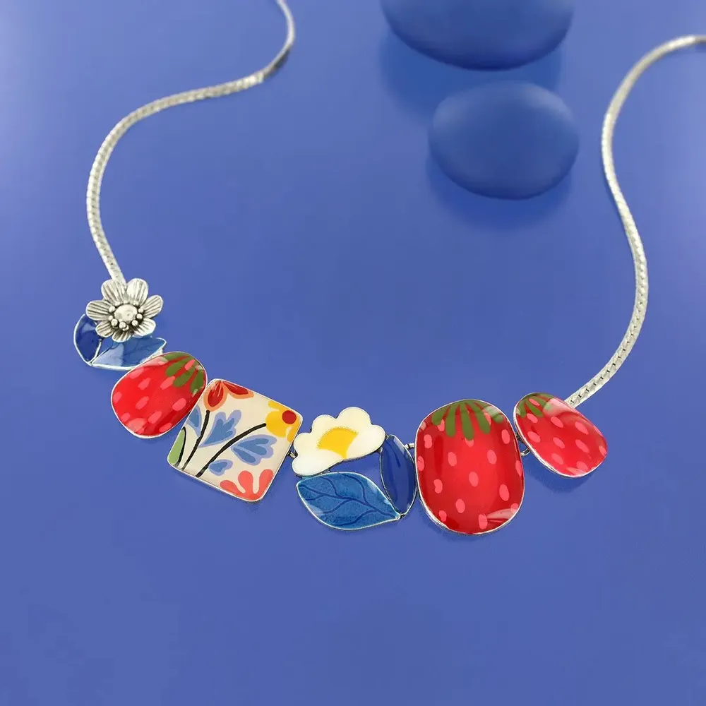 Jewelry - DELICE SILVER MULTI-COLOR NECKLACE - ILARIA.I