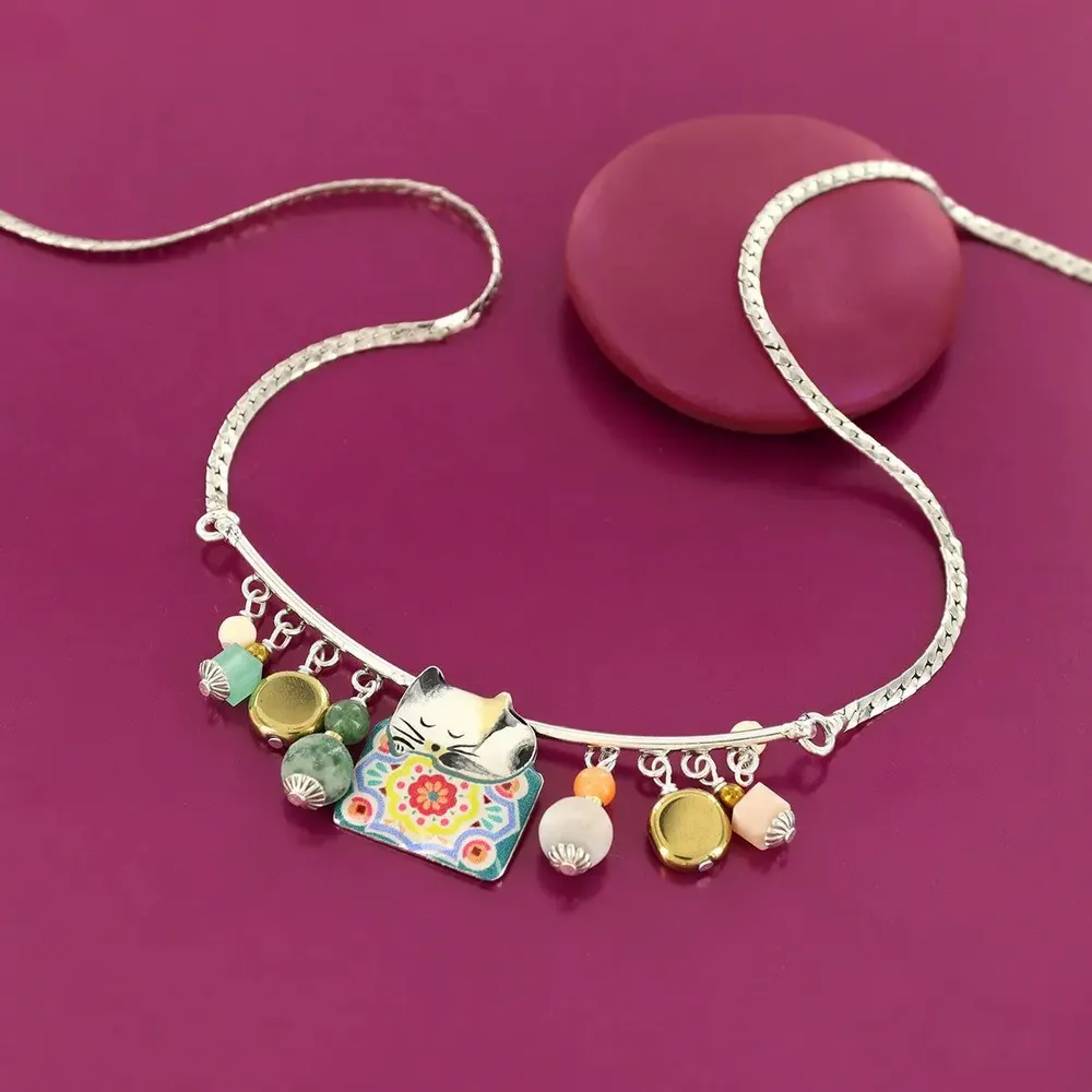 Jewelry - CHANAPE NECKLACE SILVER MULTI COLOR - ILARIA.I