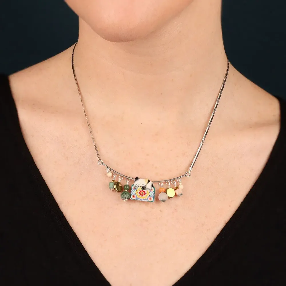 Jewelry - CHANAPE NECKLACE SILVER MULTI COLOR - ILARIA.I