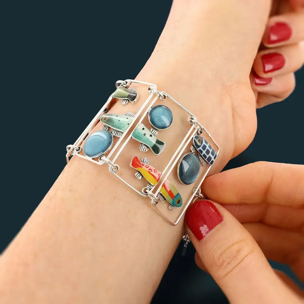 Jewelry - BLUE SILVER MULTI COLOR BRACELET - ILARIA.I