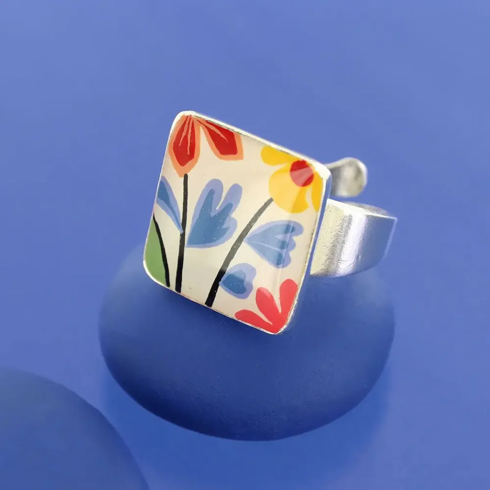 Bijoux - BAGUE DELICE COULEUR ARGENT MULTI - ILARIA.I