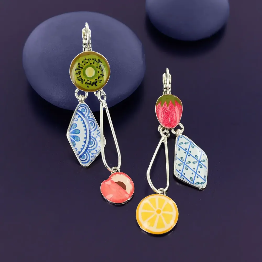 Bijoux - DORMEUSES JOLIE JOLIE COULEUR ARGENT MULTI - ILARIA.I