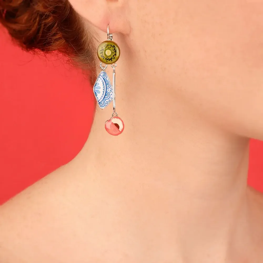 Bijoux - DORMEUSES JOLIE JOLIE COULEUR ARGENT MULTI - ILARIA.I