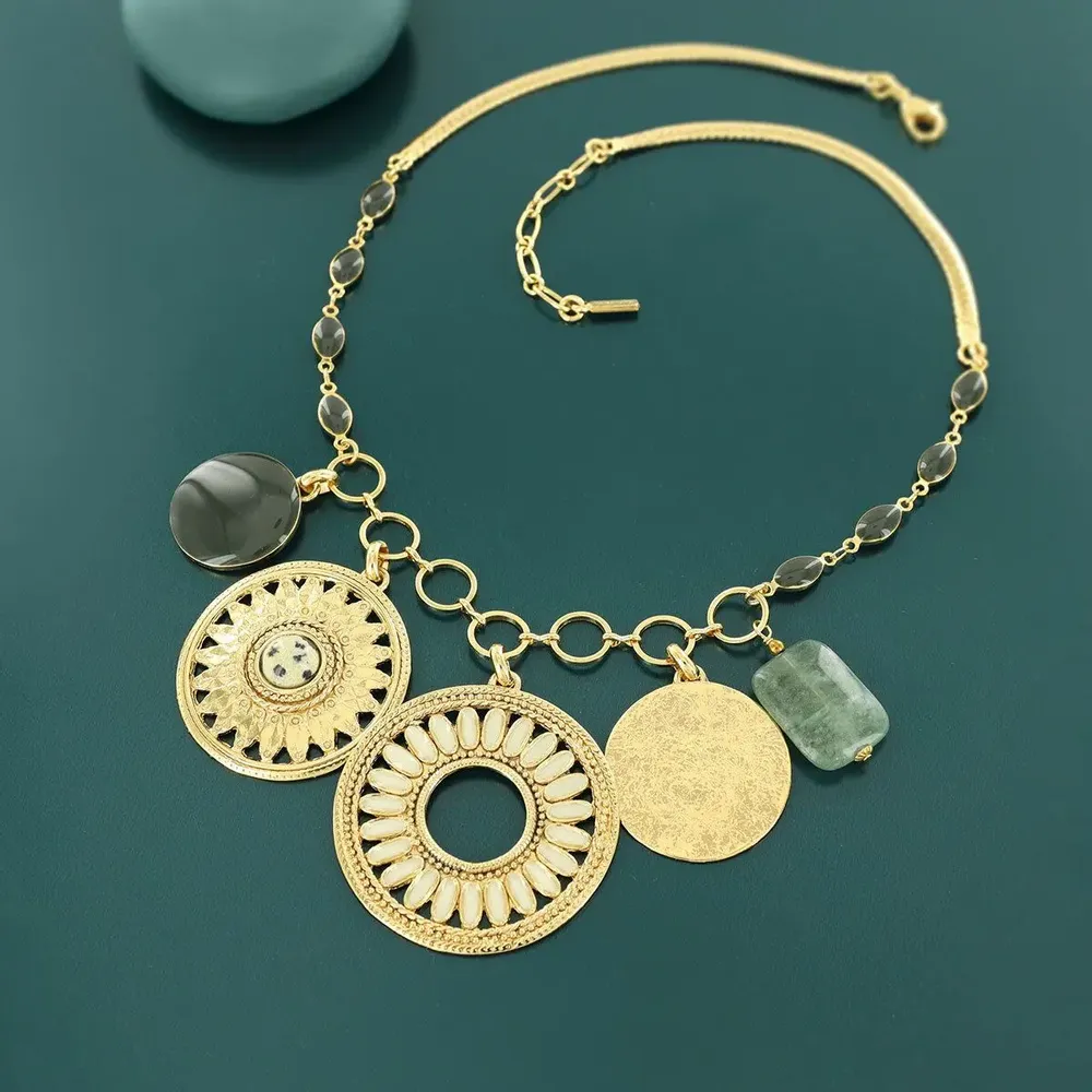 Jewelry - SOLEDAD NECKLACE GOLD GREEN - ILARIA.I
