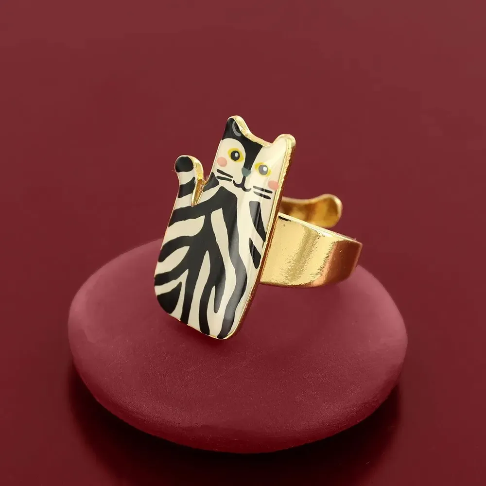 Bijoux - BAGUE ALFRED COULEUR DORE NOIR - ILARIA.I