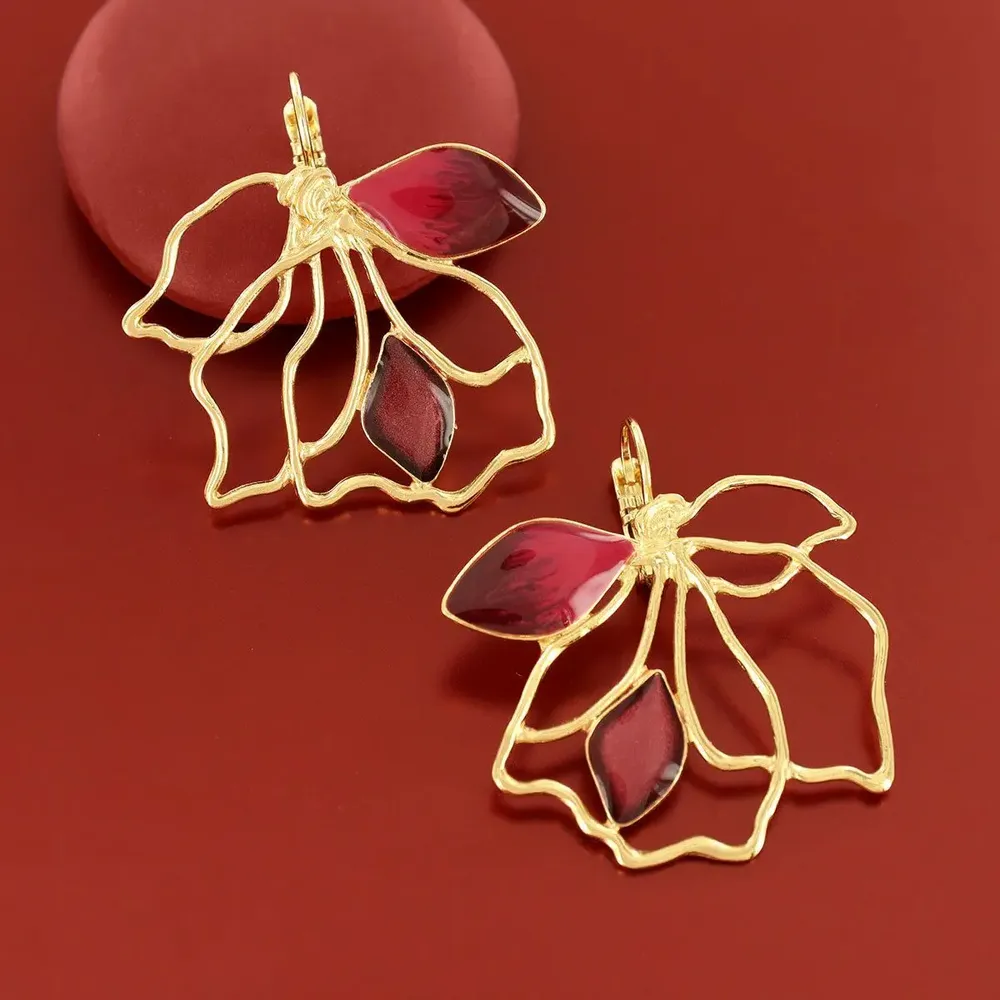 Jewelry - HIBISCUS SLEEPERS IN ROSE GOLD - ILARIA.I