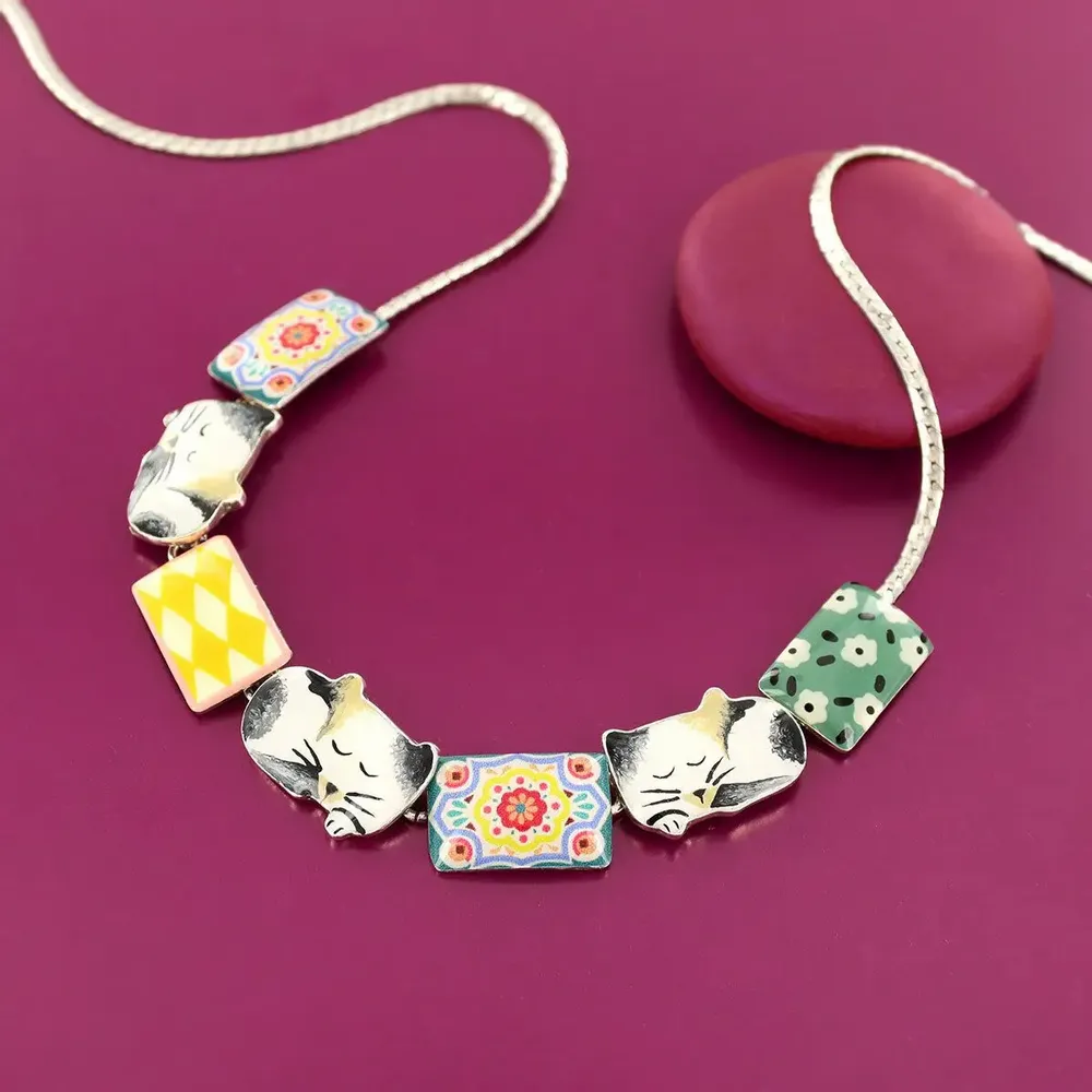 Jewelry - CHANAPE NECKLACE SILVER MULTI COLOR - ILARIA.I