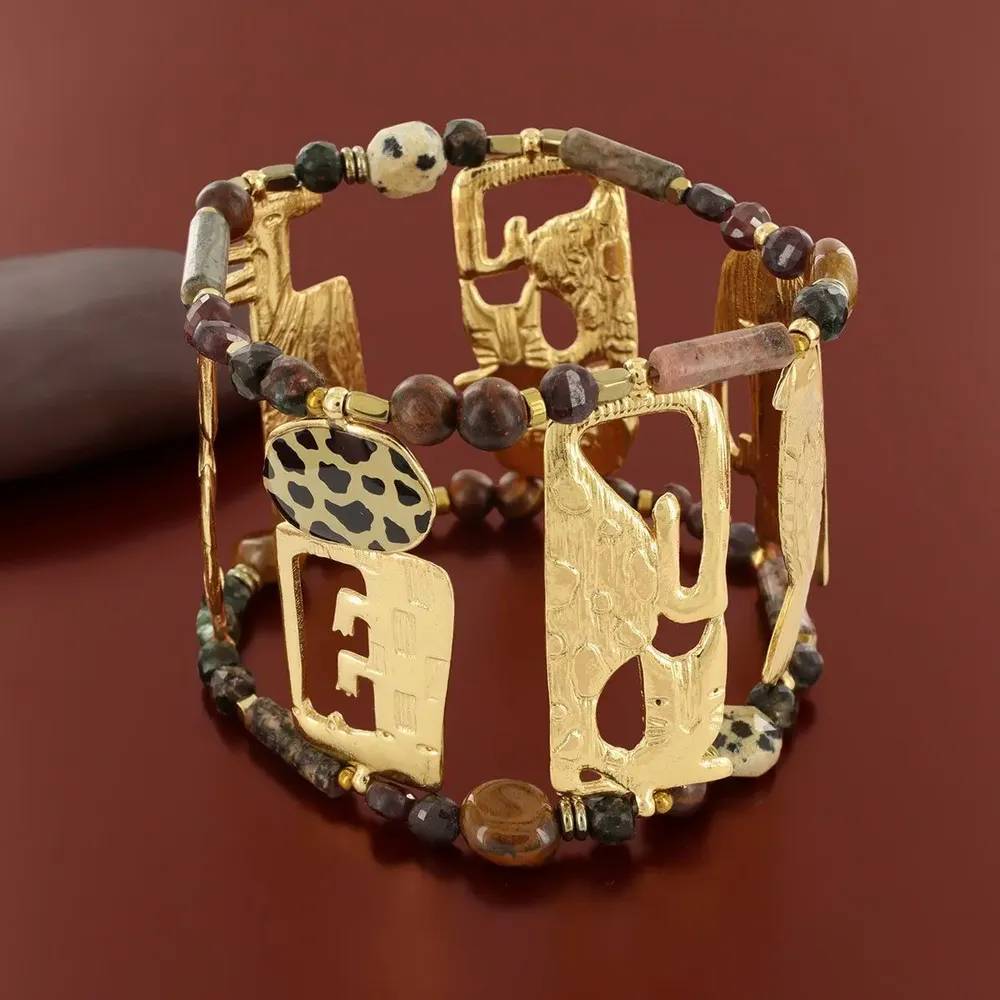 Jewelry - SWAHILI BRACELET GOLD MULTI COLOUR - ILARIA.I