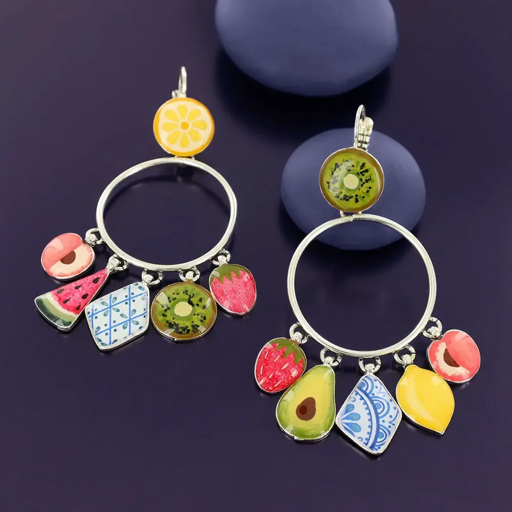 Jewelry - PRETTY SLEEPERS PRETTY SILVER MULTI COLOR - ILARIA.I