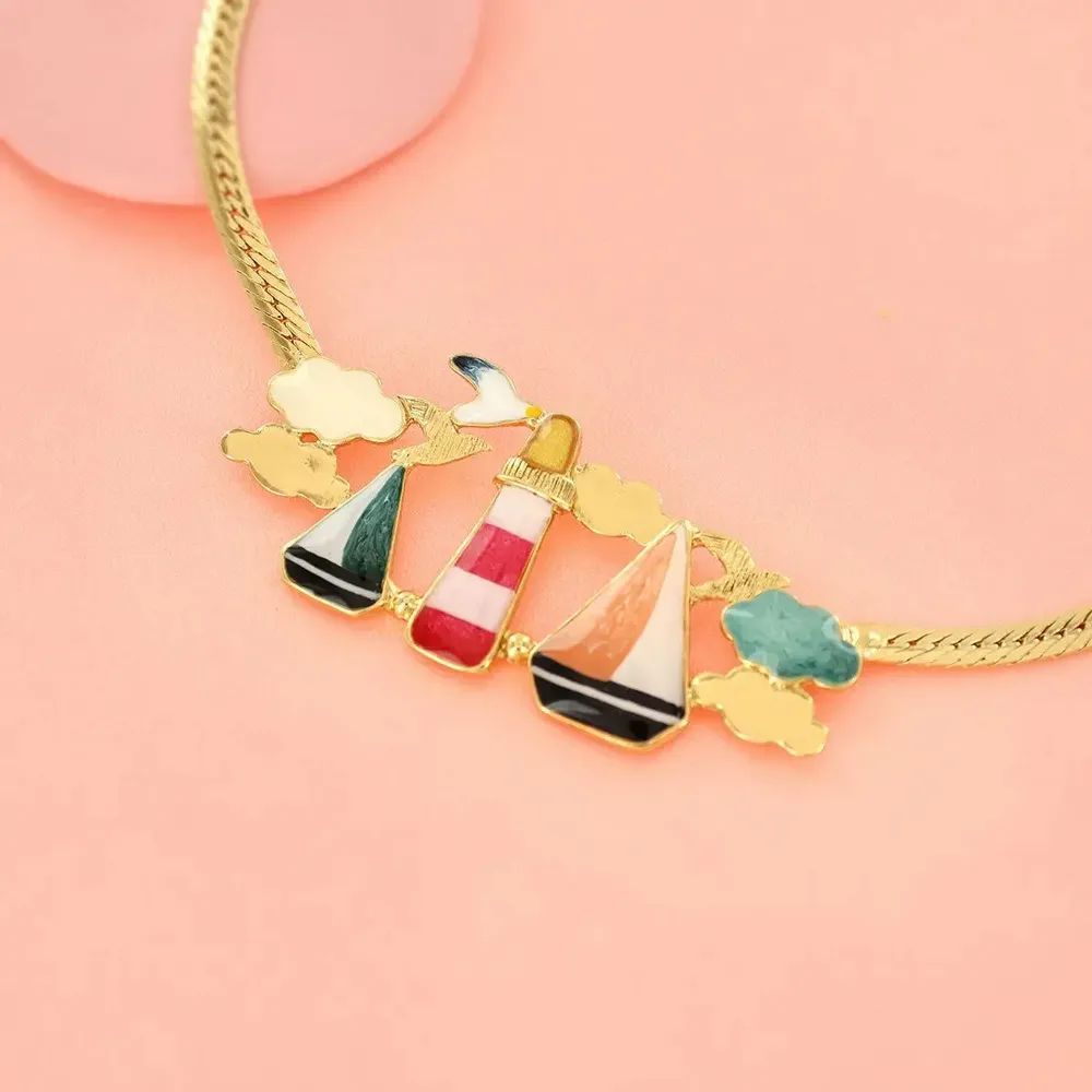 Jewelry - HORIZON NECKLACE GOLD COLOR MULTI - ILARIA.I