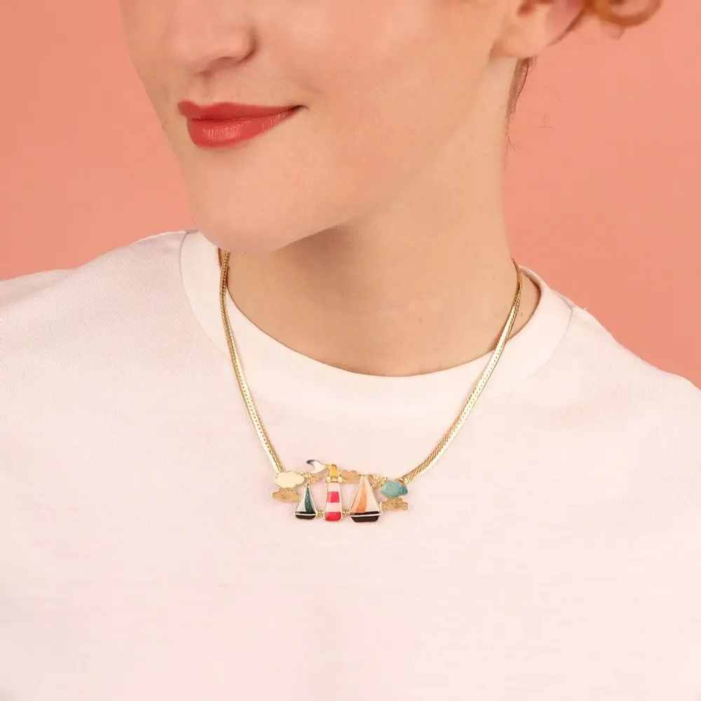 Jewelry - HORIZON NECKLACE GOLD COLOR MULTI - ILARIA.I