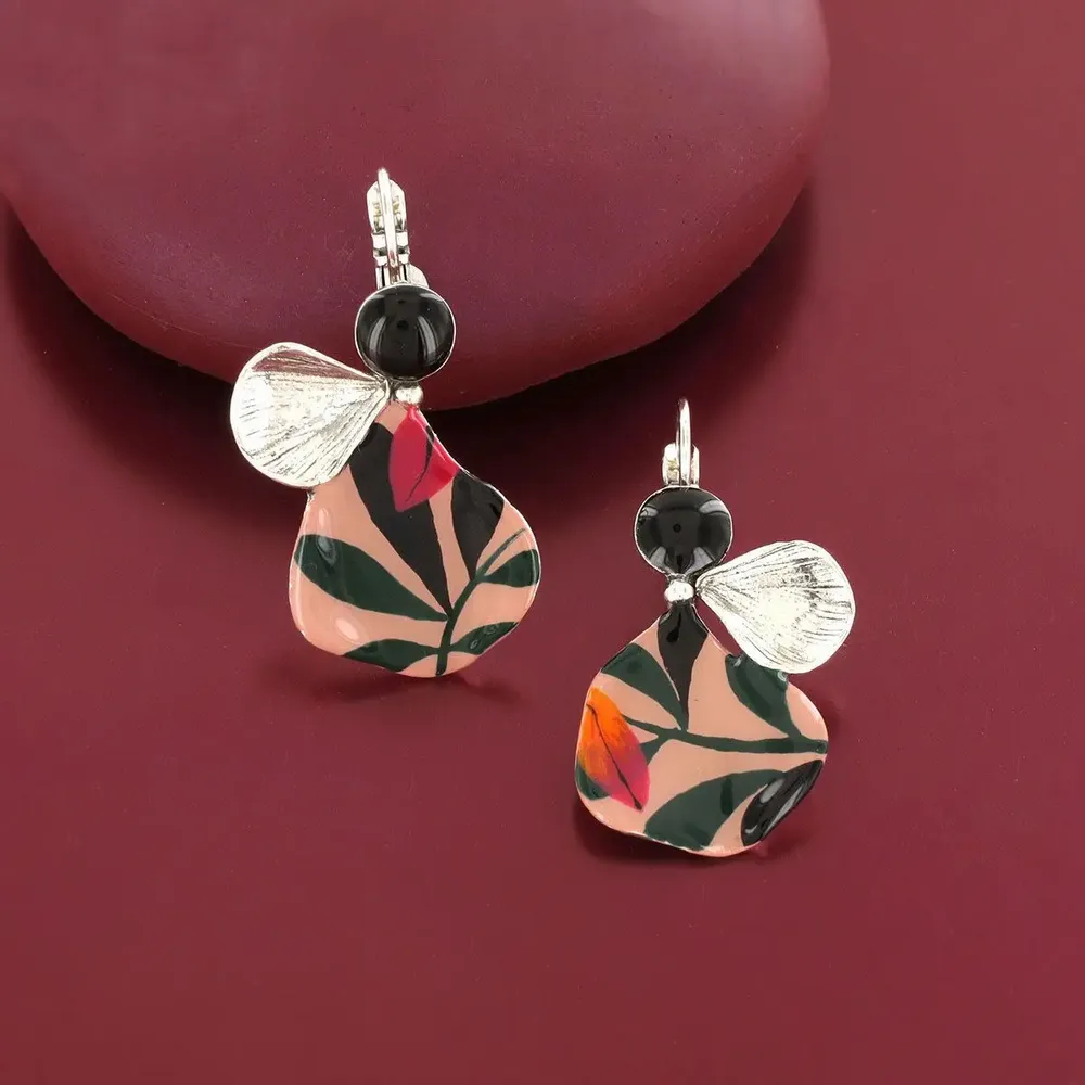 Bijoux - DORMEUSES AMAZONE COULEUR ARGENT ROSE - ILARIA.I