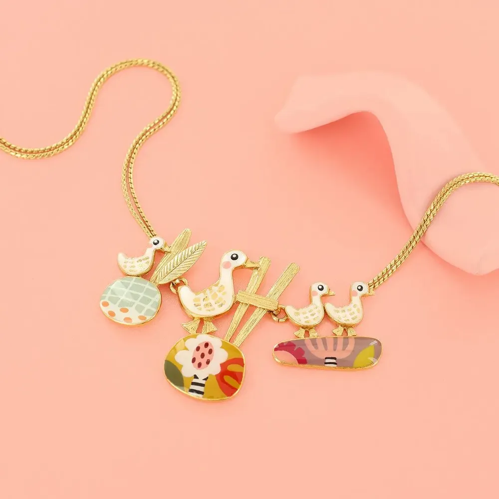 Bijoux - COLLIER PLUME COULEUR DORE MULTI - ILARIA.I