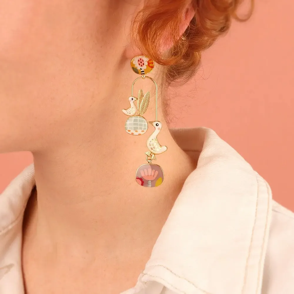 Bijoux - PUCES PLUME COULEUR DORE MULTI - ILARIA.I